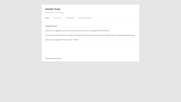 Screenshot of the Amida Trust website