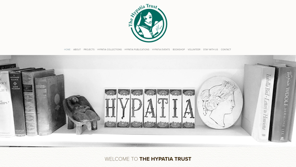 Screenshot of the The Hypatia Trust website