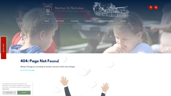 Screenshot of the St Nicholas Association Of Parents And Staff. website