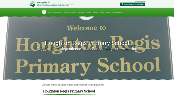 Screenshot of the Houghton Regis Lower School Fund website