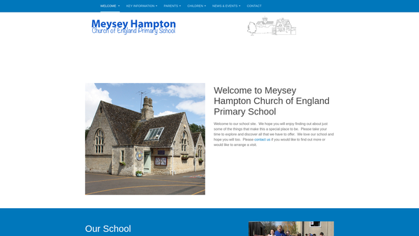 Screenshot of the Friends Of Meysey Hampton School website