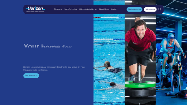 Screenshot of the Borough Of Havant Sport And Leisure Trust website