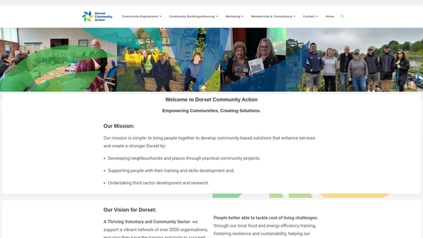Screenshot of the Dorset Community Action website