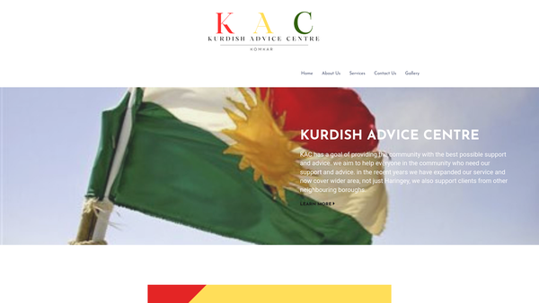 Screenshot of the K A C website