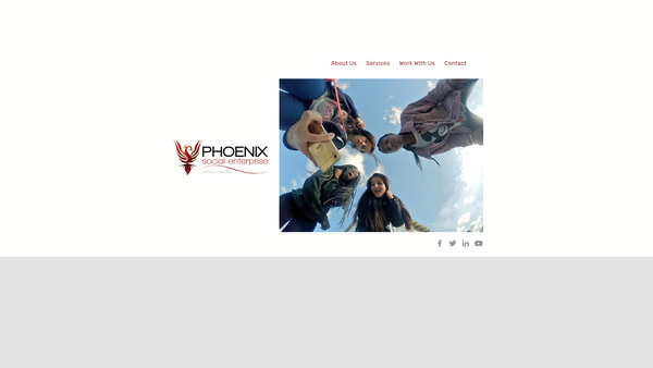 Screenshot of the Phoenix Social Enterprise Limited website