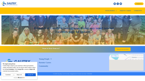 Screenshot of the The Gautby Road Play And Community Centre Joint Management Committee website