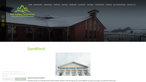 Screenshot of the Friends Of Sandford School website