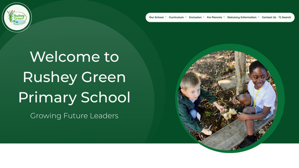 Screenshot of the Rushey Green School Association website