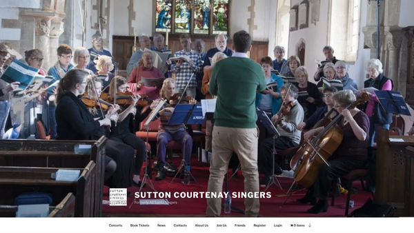 Screenshot of the Sutton Courtenay Singers website