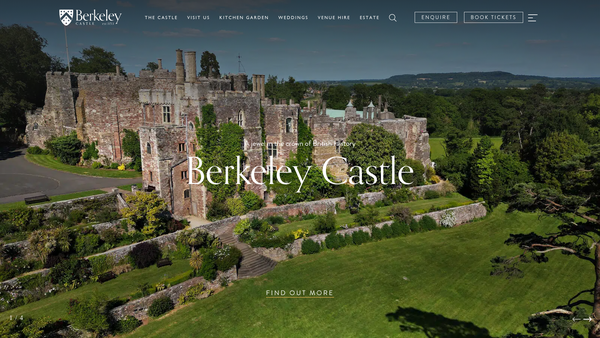 Screenshot of the Berkeley Castle Charitable Trust website