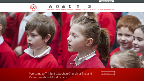Screenshot of the Trinity St Stephen School Association website