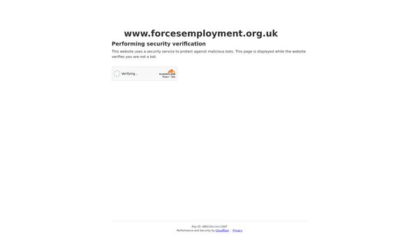 Screenshot of the Forces Employment Charity website