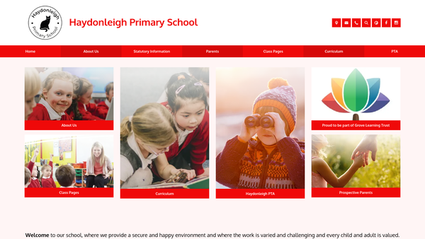 Screenshot of the Haydonleigh Primary School Parent Teachers Association website