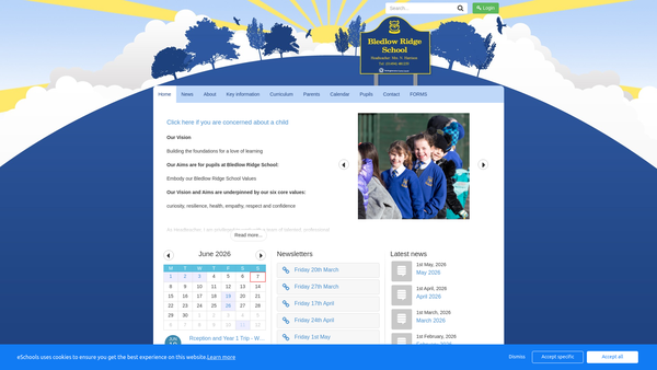 Screenshot of the Bledlow Ridge School Fund website