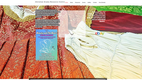 Screenshot of the Christian Drama Resource Centre website