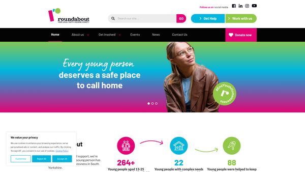 Screenshot of the Roundabout Limited website