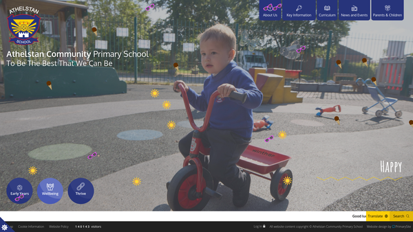 Screenshot of the Athelstan Cp School Fund website
