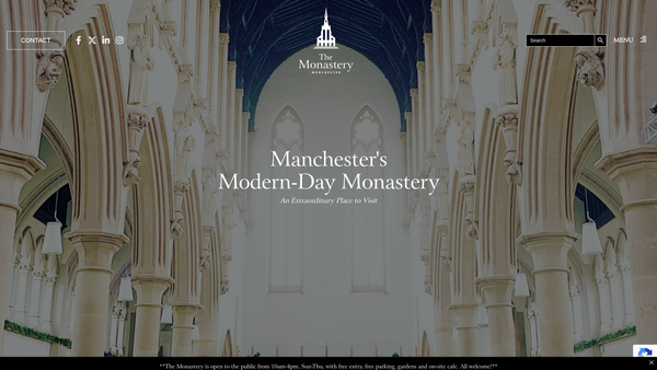 Screenshot of the The Monastery Of St Francis Gorton Trust Ltd website