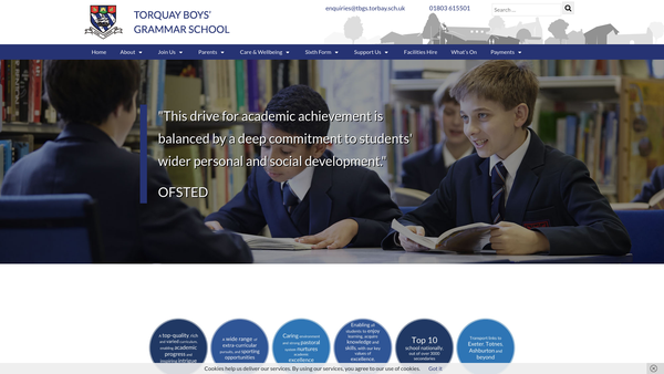 Screenshot of the T B G S Charitable Trust website