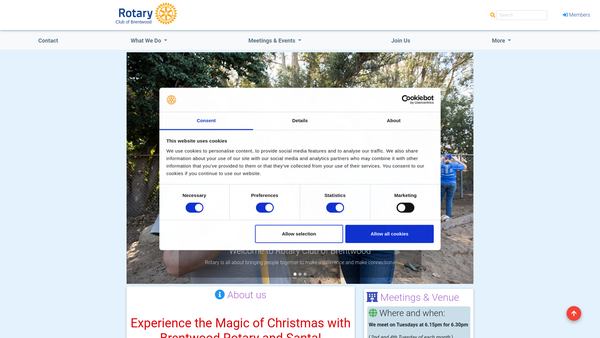 Screenshot of the The Rotary Club Of Brentwood Trust Fund website