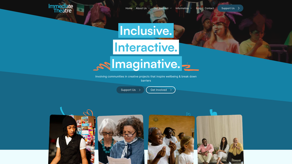 Screenshot of the Immediate Theatre website