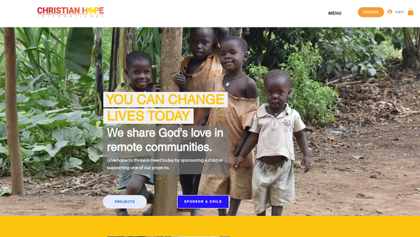 Screenshot of the Christian Hope International website