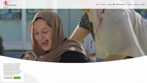 Screenshot of the The Tower Project website