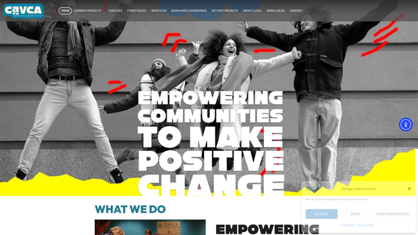 Screenshot of the Coast And Vale Community Action website