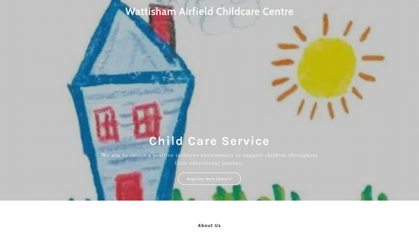 Screenshot of the Wattisham Airfield Child Care Centre website