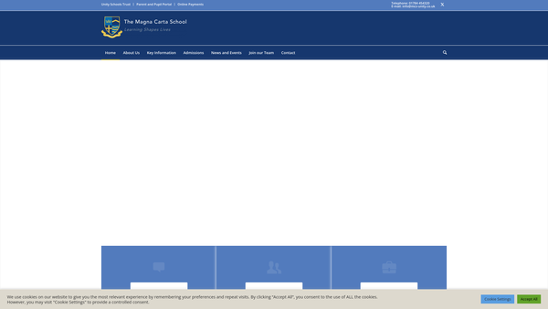 Screenshot of the The Friends Of The Magna Carta School website