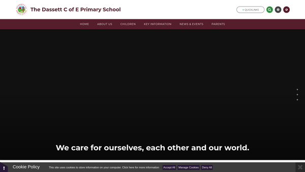 Screenshot of the Friends Of Dassett School website