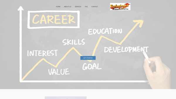Screenshot of the Springboard Employment And Training Group website