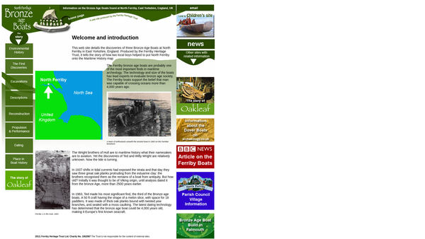 Screenshot of the The Ferriby Heritage Trust Ltd website