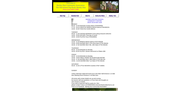 Screenshot of the Barnby Dun Community Association website