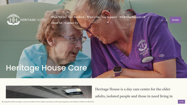 Screenshot of the Heritage House Caring Group ( Wells-Next-The-Sea ) Limited website