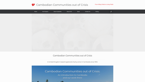 Screenshot of the Cambodian Communities Out Of Crisis website