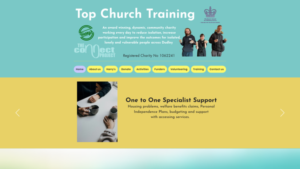 Screenshot of the Top Church Training website