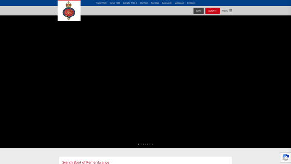 Screenshot of the The Grenadier Guards Charity website