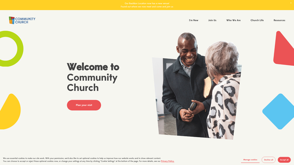 Screenshot of the Chafford Hundred Community Church website