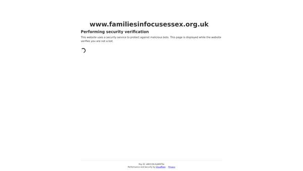 Screenshot of the Families Infocus (Essex) website