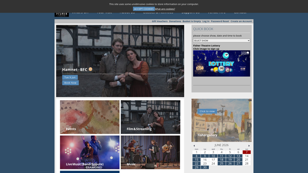 Screenshot of the Bungay Arts And Theatre Society website