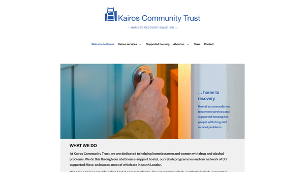 Screenshot of the Kairos Community Trust website