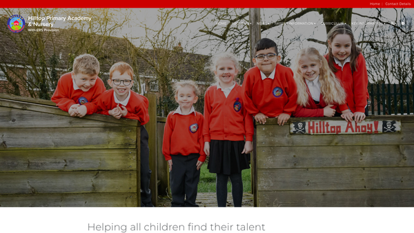 Screenshot of the Hill Top School PTA website