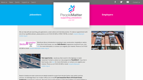 Screenshot of the People Matter Trust website