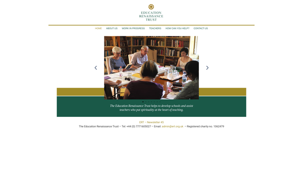 Screenshot of the The Education Renaissance Trust website