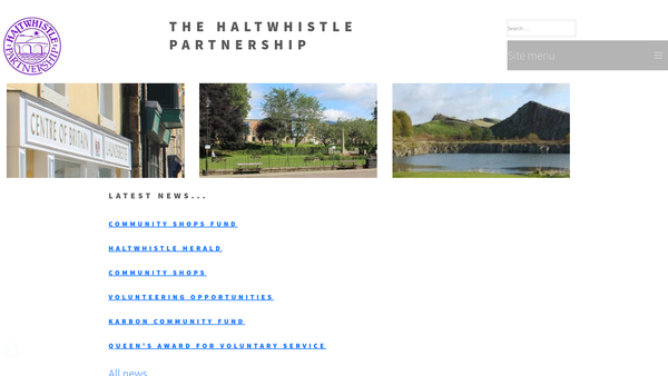 Screenshot of the Haltwhistle Partnership Ltd website
