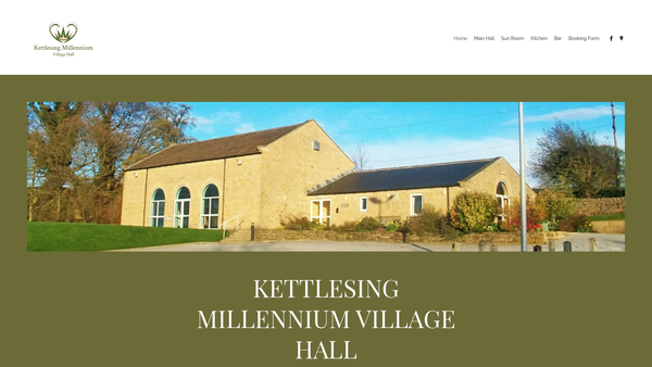 Screenshot of the The Kettlesing Millennium Village Hall Company website