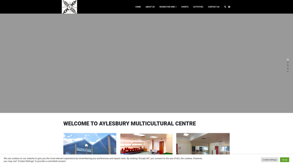 Screenshot of the Aylesbury Multicultural Community Centre website