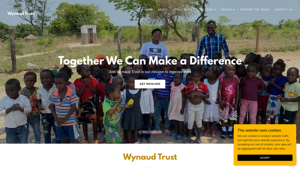 Screenshot of the Wynaud Trust website