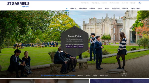 Screenshot of the The St Gabriel Schools Foundation website